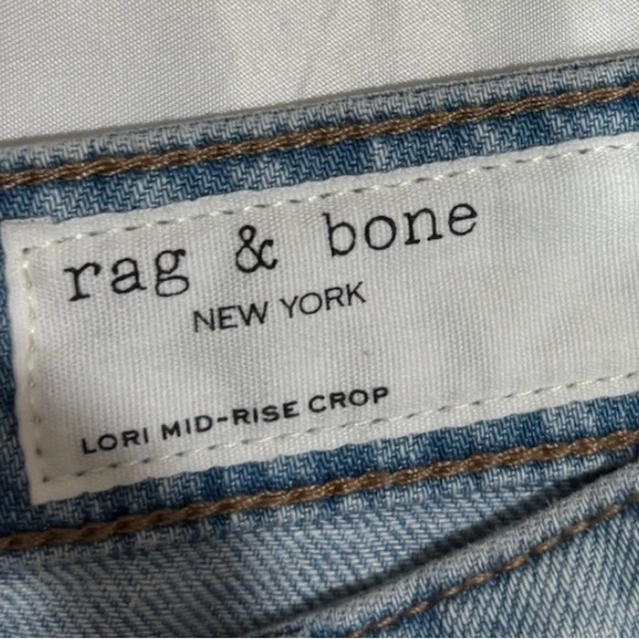 Rag & Bone Lori Mid-Rise Crop Jeans Light Wash BLUE Size 30 NWT Soft Cotton - Picture 6 of 14